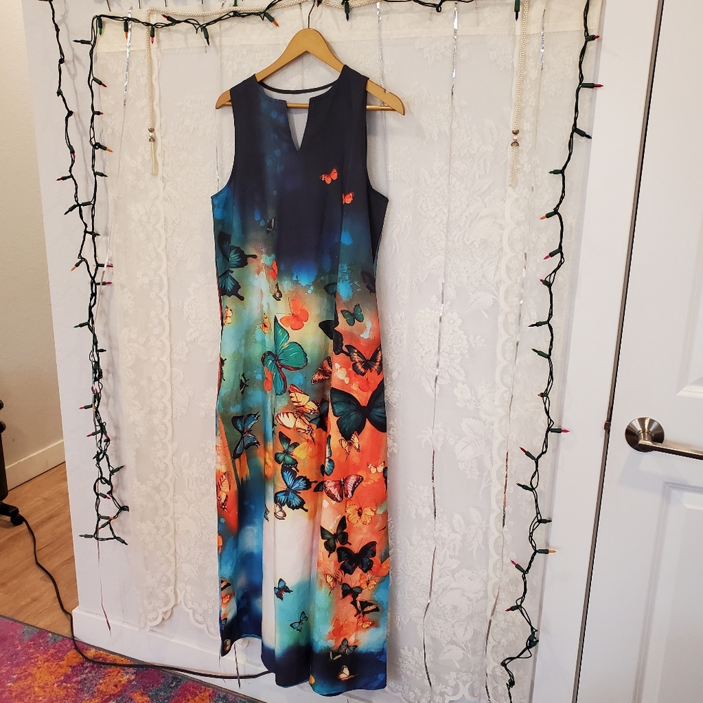 Butterfly Maxi Dress Vintage